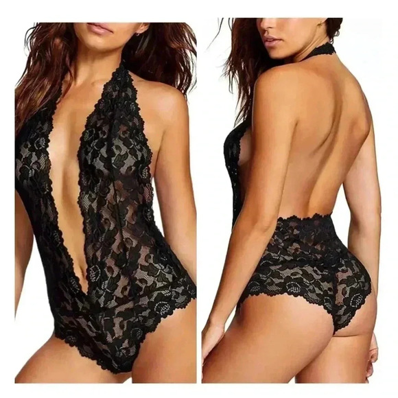 Adore Me Other - NWT Adore me women's lace halter neck open back scallop trim comfortable lin…